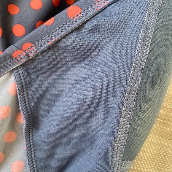 Beach Bump Maternity Grey/Coral Polka Dot Padded Bra High Rise Beach Swimsuit-Lg - Picture 9 of 15